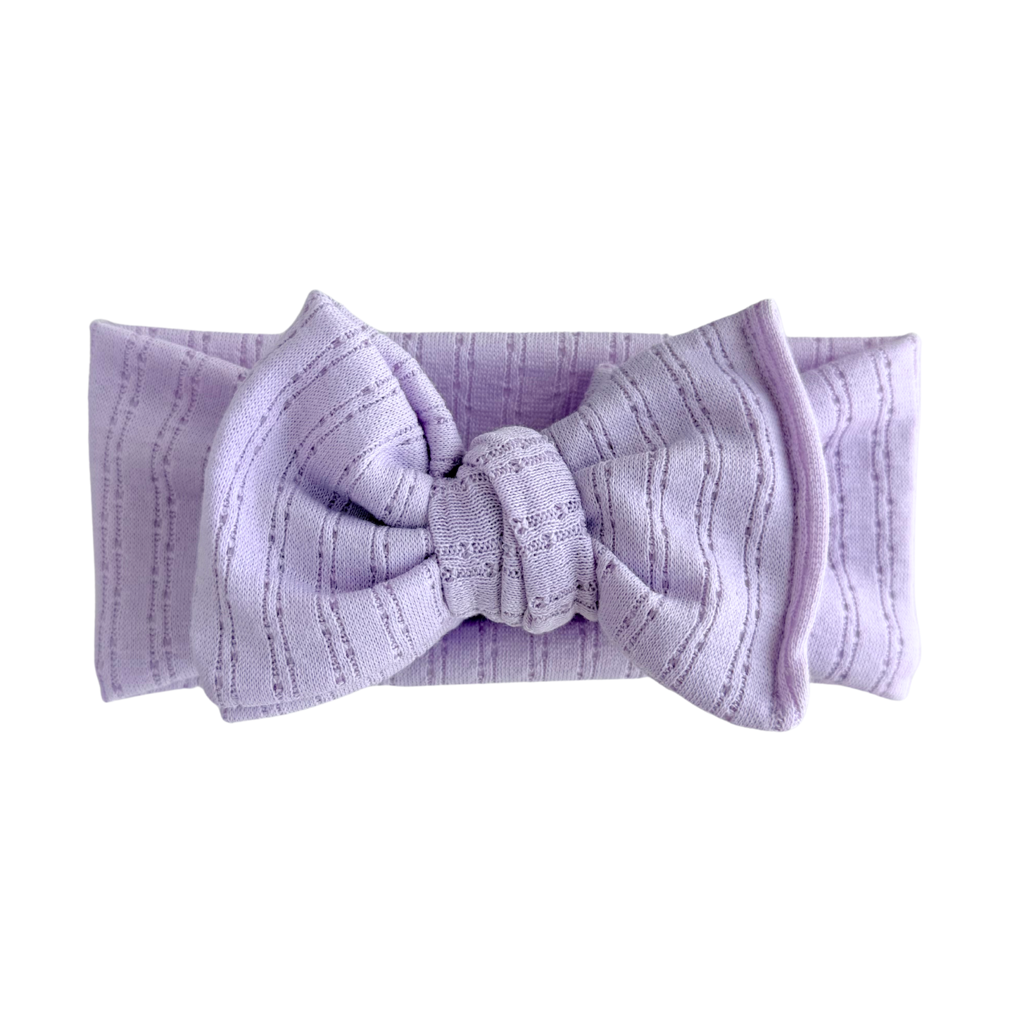 Sweet Lilac Pointelle Baby Headband