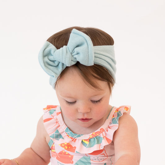 Mint Terry Cloth Baby Headband