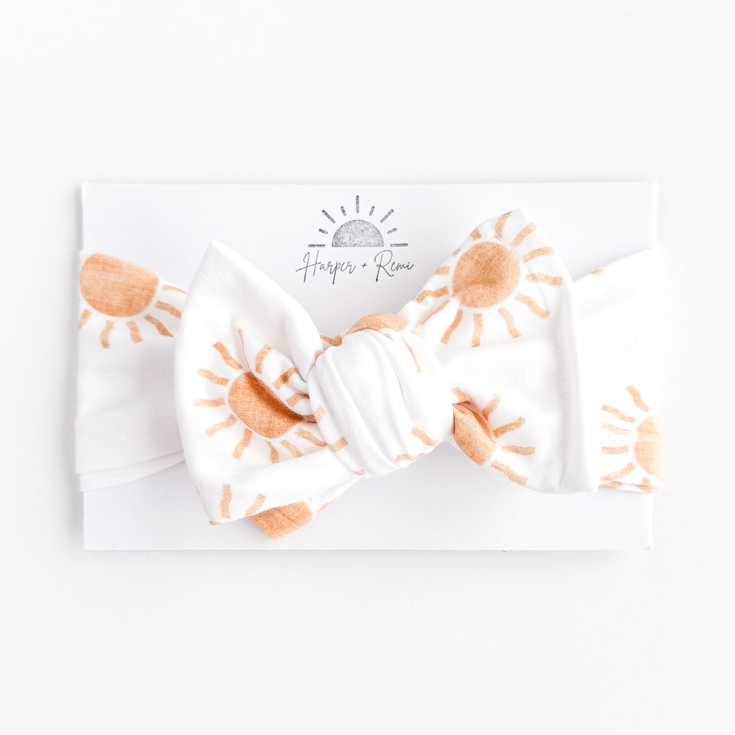 Marigold Sunshine Print Cotton Jersey Baby Headband