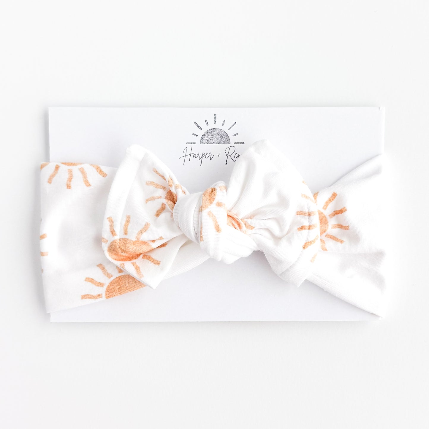 Marigold Sunshine Print Cotton Jersey Baby Headband