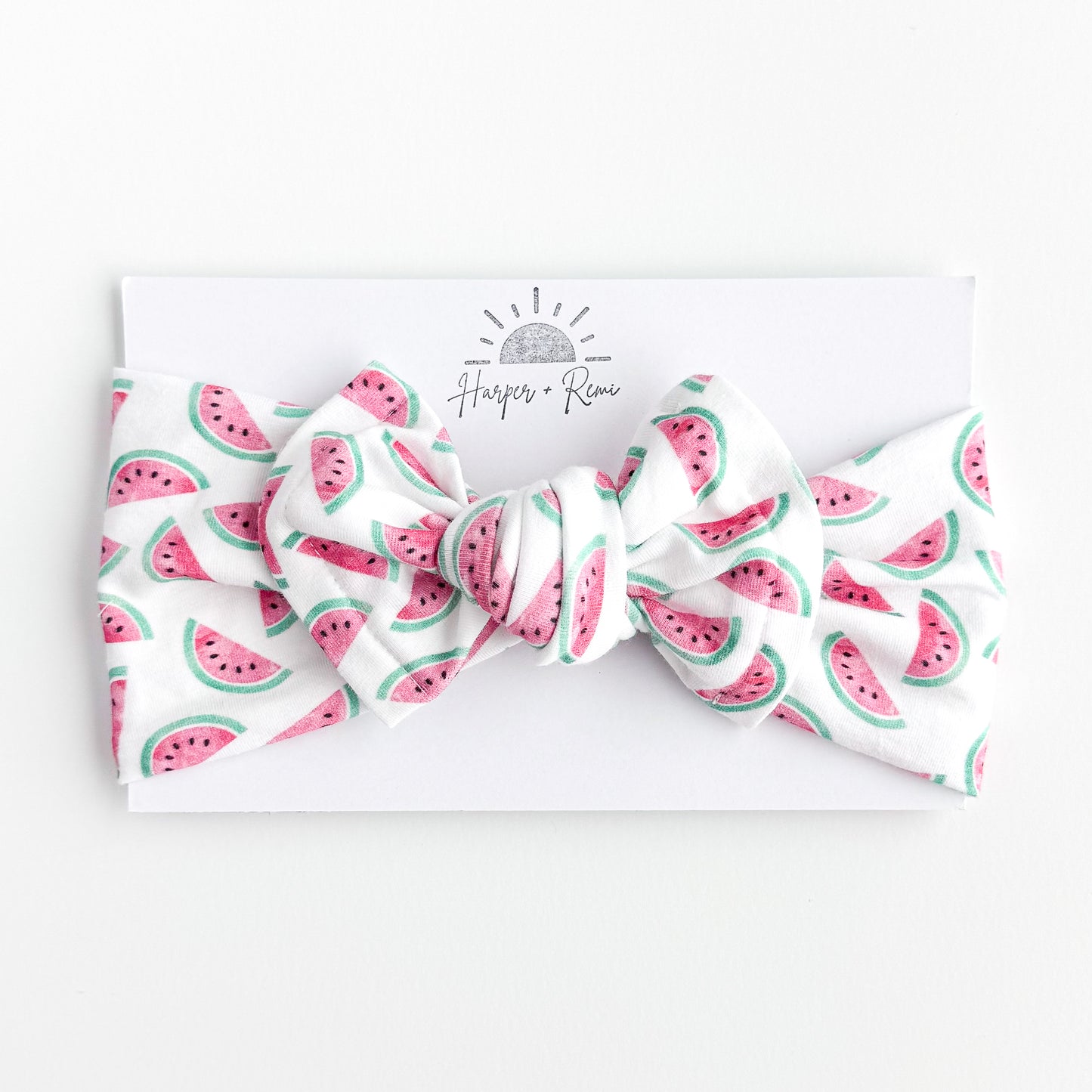 Watermelon Print Cotton Jersey Baby Headband