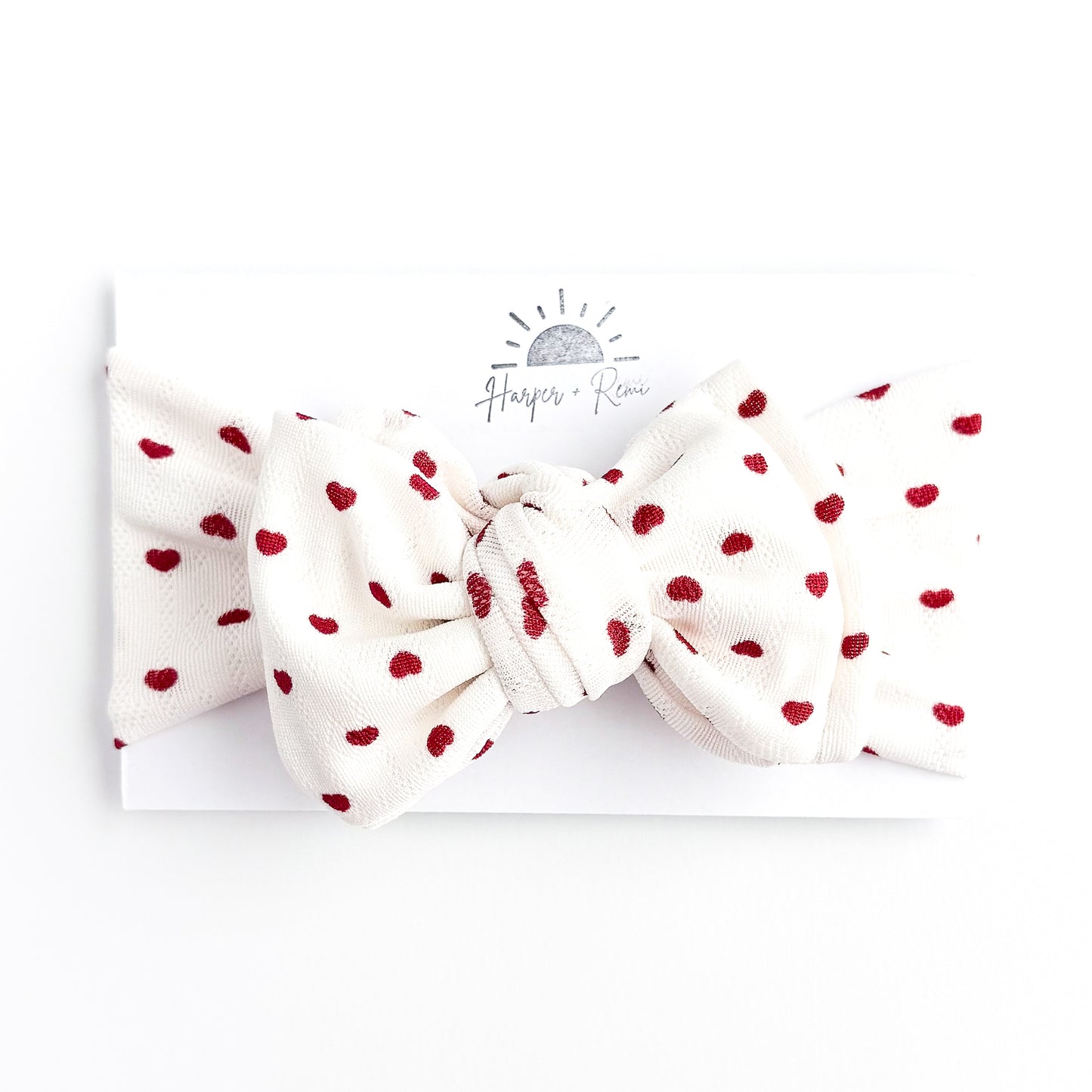 Red Hearts Jacquard Headband