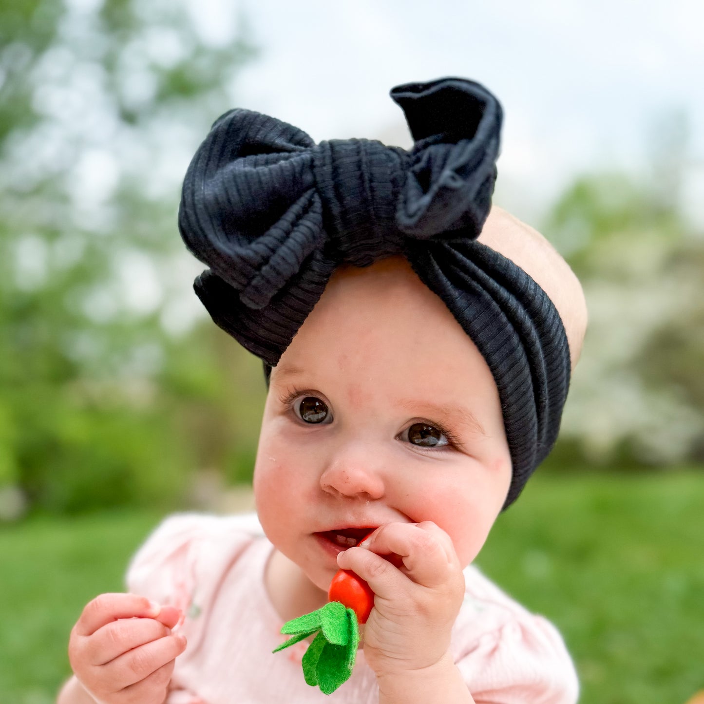 Modern Neutrals (Neutral + Black) | Ribbed Baby Bow Bundle
