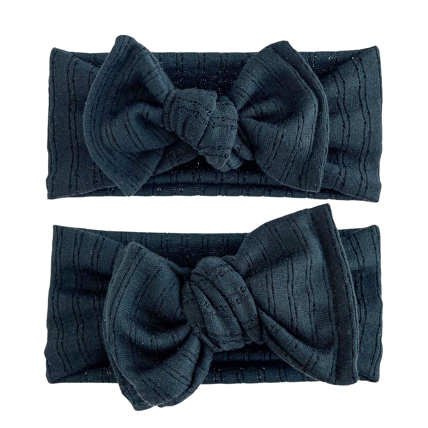 Black Pointelle Baby Headband