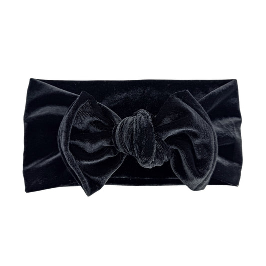 Black Velvet Bow | Holiday Baby Top Knot