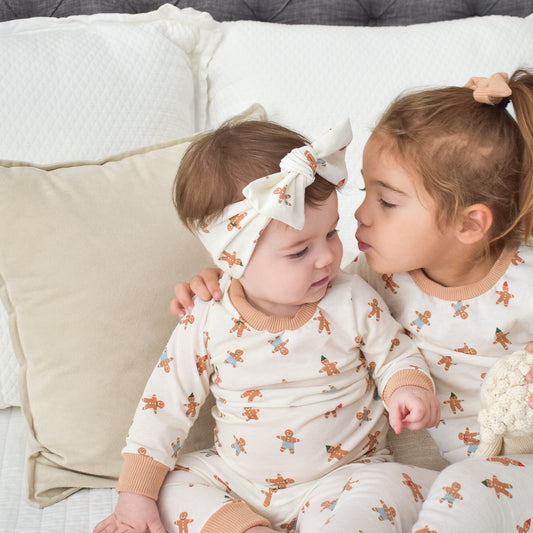 Gingerbread Village | Cream Cotton Baby Headband