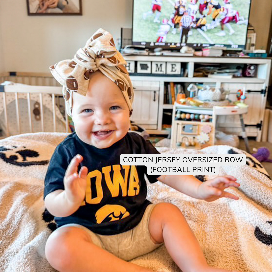 Football Print Cotton Jersey Baby Headband