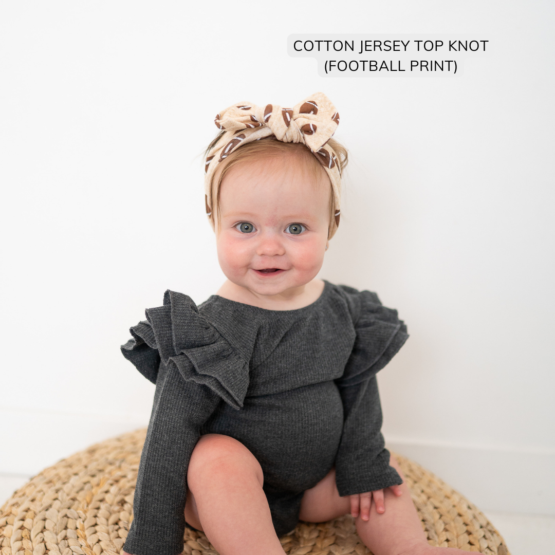 Football Print Cotton Jersey Baby Headband