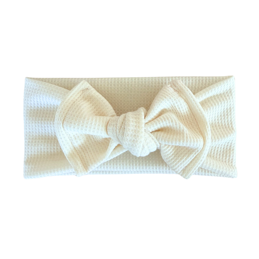 Cream Waffle Baby Headband