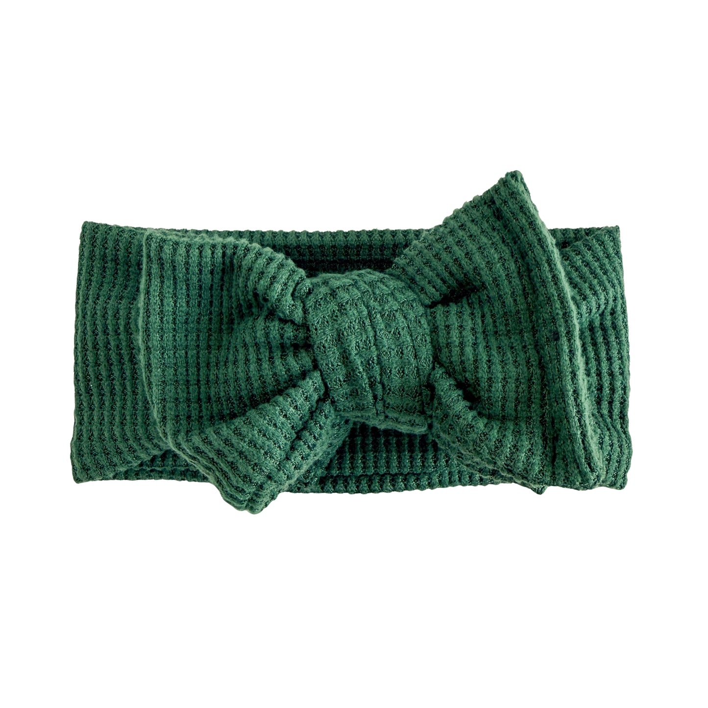 Dark Green Brushed Waffle Baby Headband