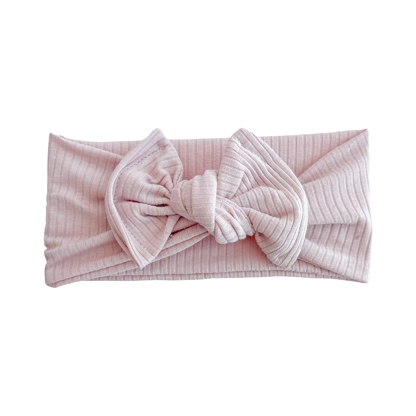 Dusty Pink Cotton Ribbed Baby Headband
