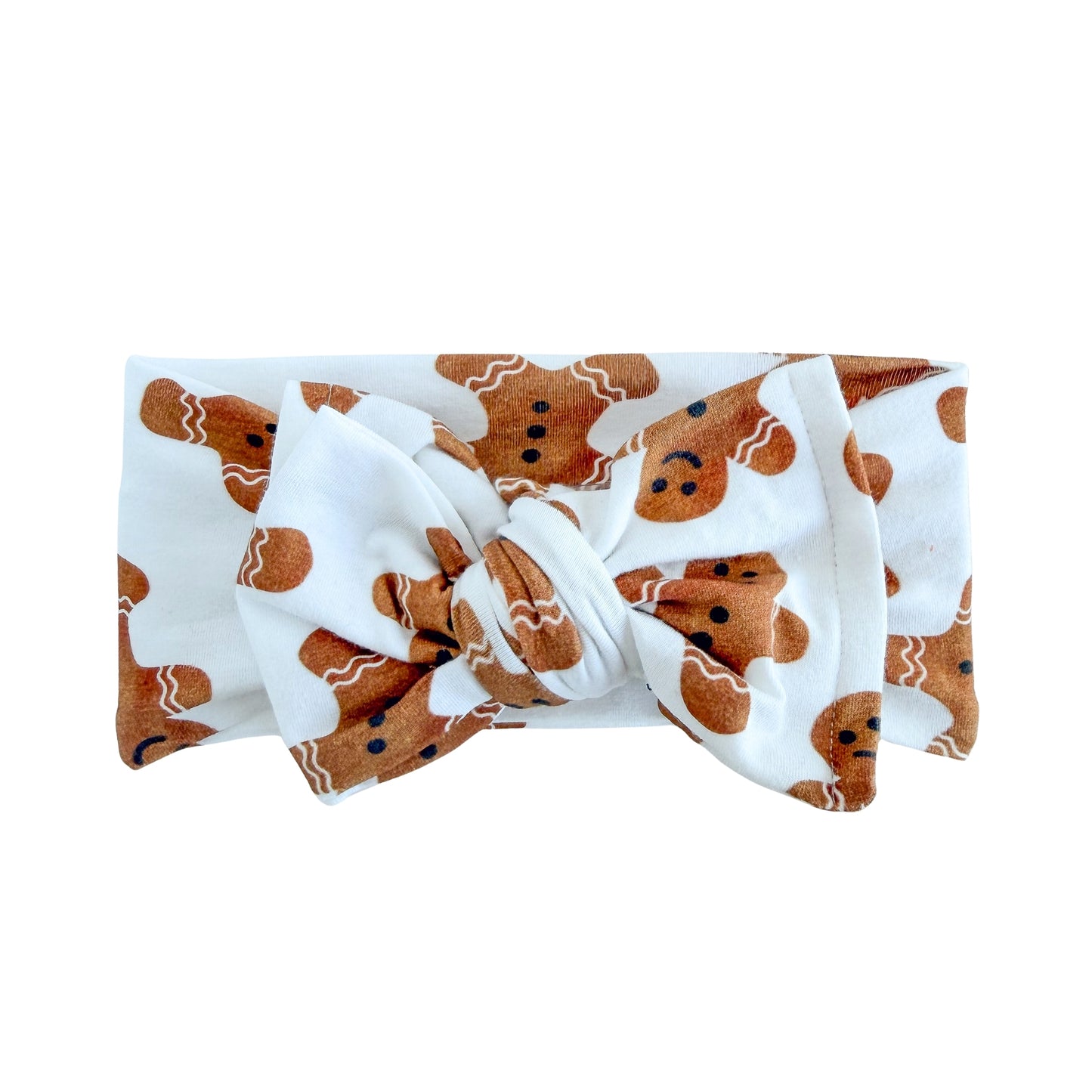 Gingerbread Joy | Holiday Cotton Baby Headband (Large Print)