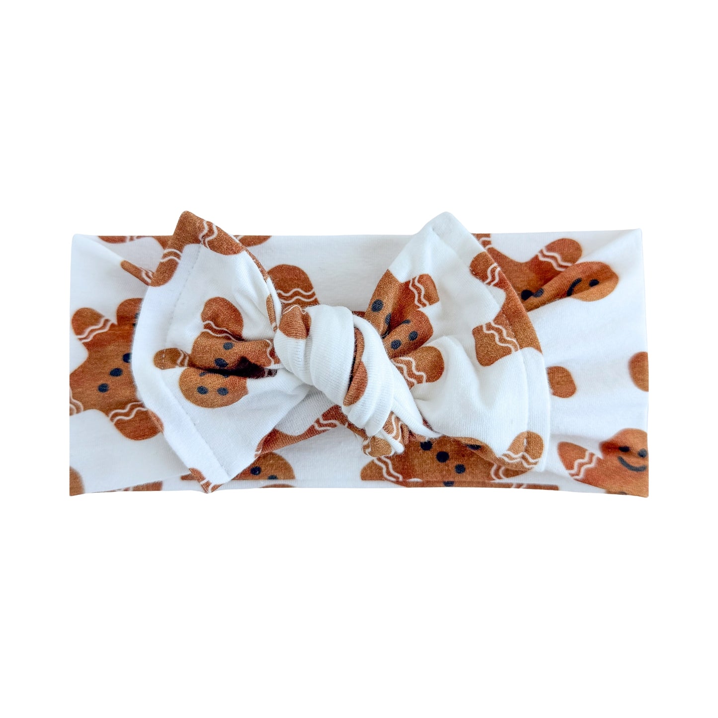 Gingerbread Joy | Holiday Cotton Baby Headband (Large Print)