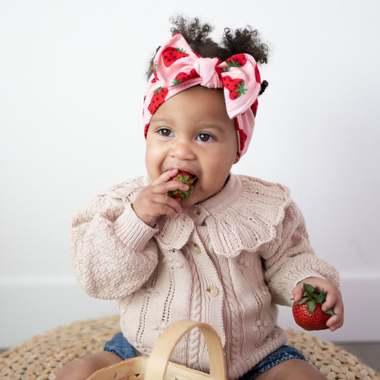 Berry Sweet 🍓 | Fruit Print Baby Bow Bundle