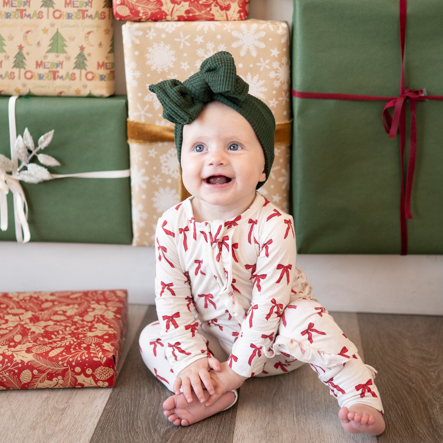 O Christmas π² Tree | Holiday Baby Bow Bundle (Festive Neutrals + Classic Green)