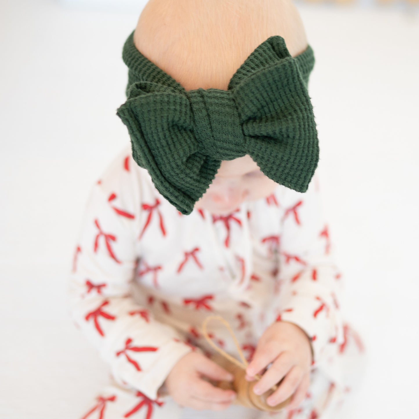Classic Christmas | Solid Baby Bow Bundle (Brushed Waffle Basics)