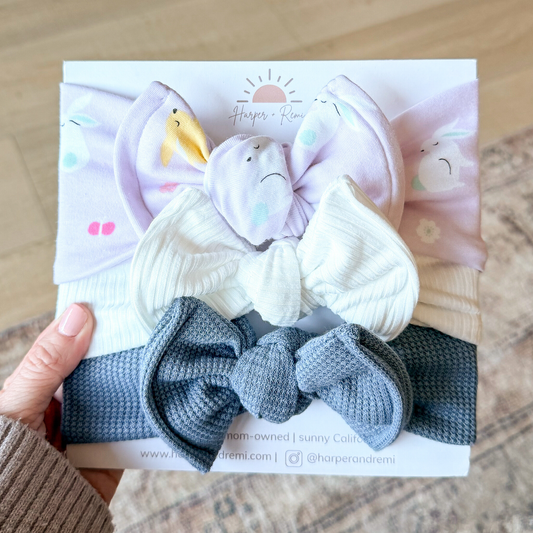 Lavender Bunny Hop | Easter Baby Bow Bundle