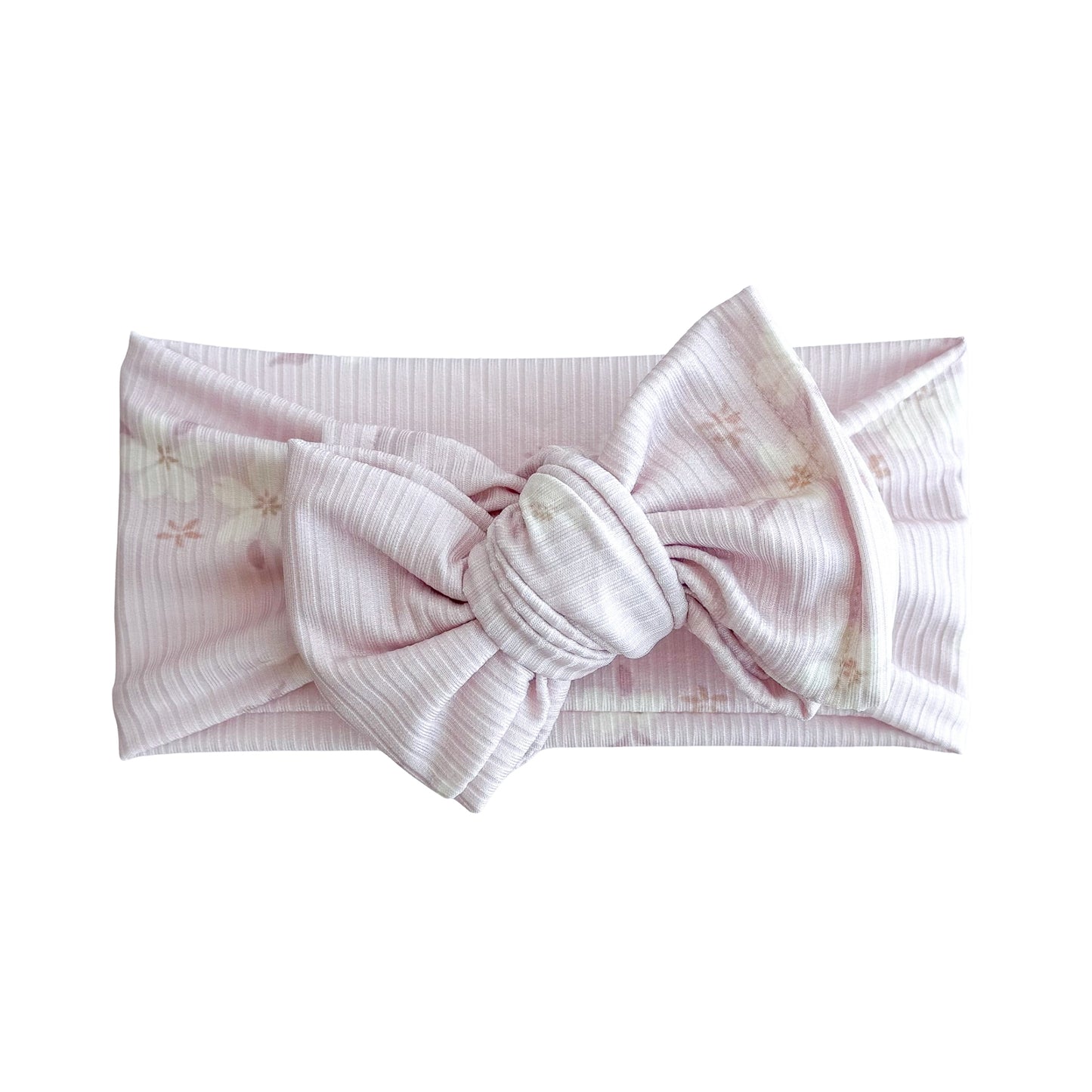 Lavender Floral Ribbed Baby Headband