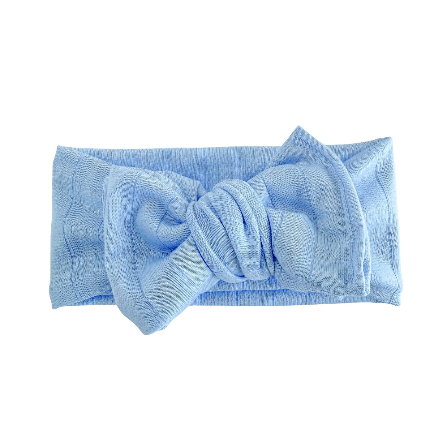 Light Blue Wide Ribbed Baby Headband