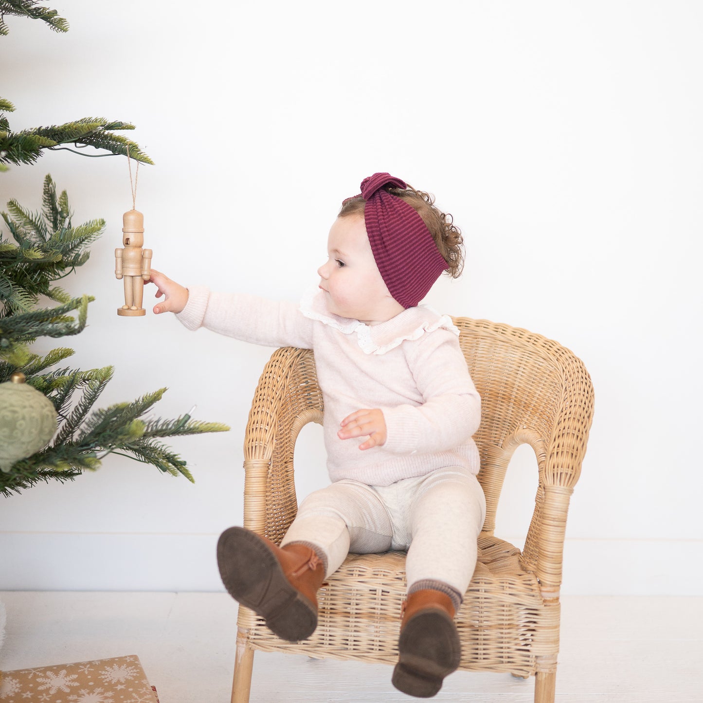 Maroon Wavy Ribbed Baby Headband