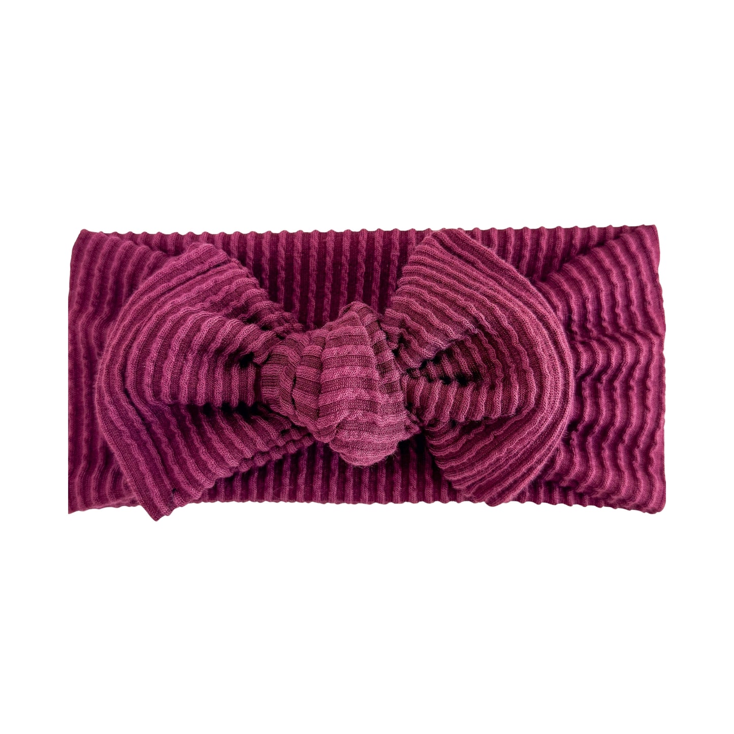 Maroon Wavy Ribbed Baby Headband