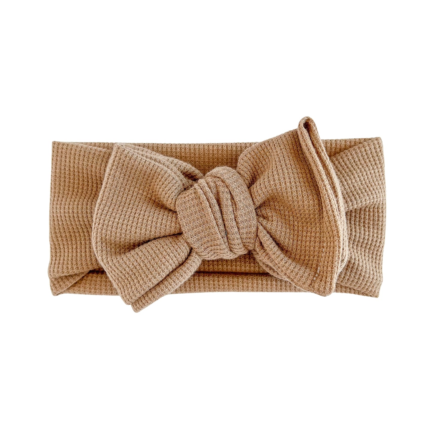 Mocha Brown Waffle Baby Headband