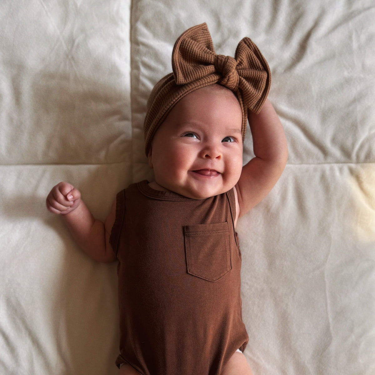 Freebie Friday | Mocha Brown Waffle Top Knot
