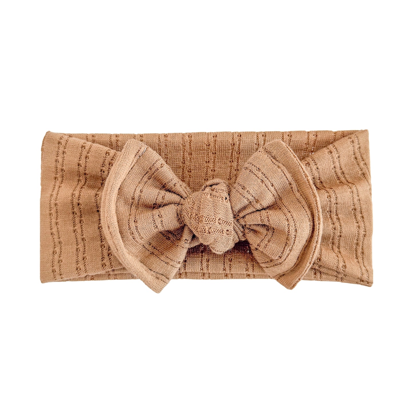 Mocha Pointelle Baby Headband