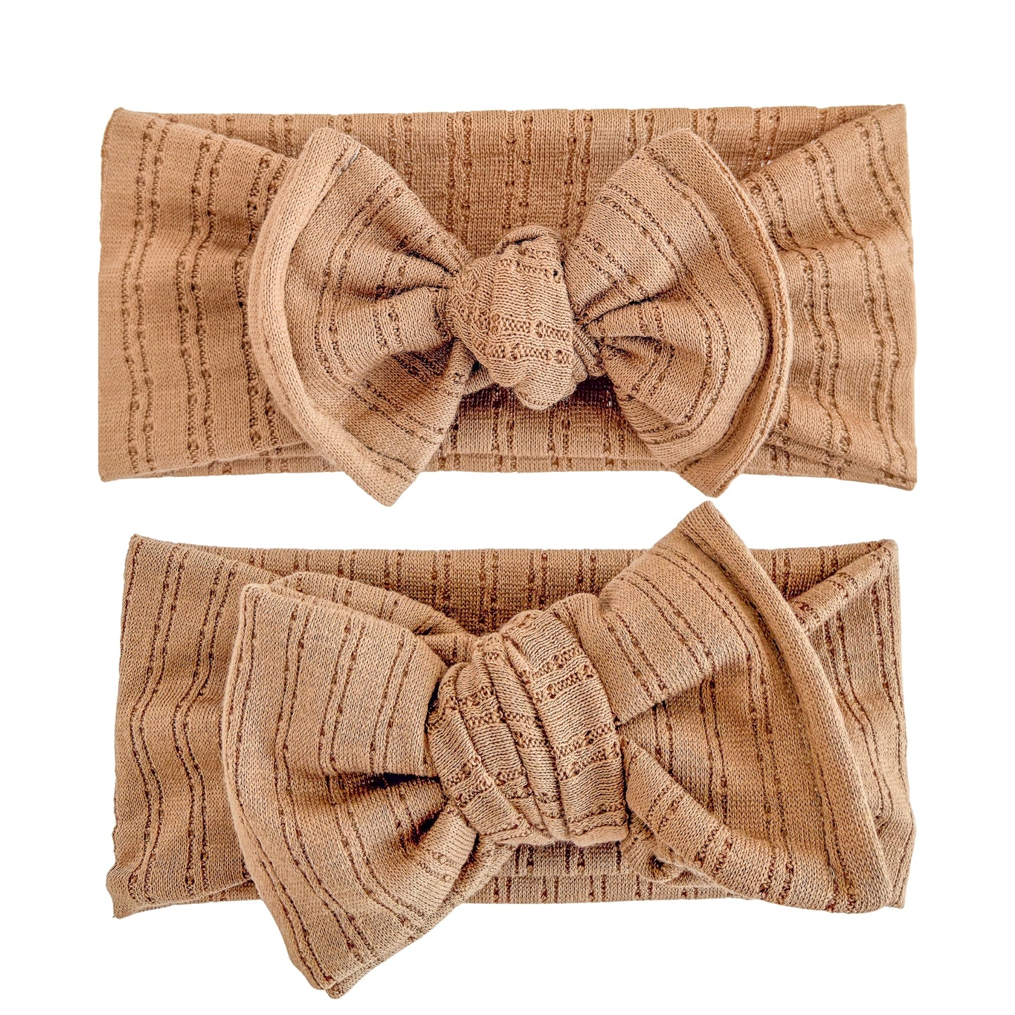 Mocha Pointelle Baby Headband