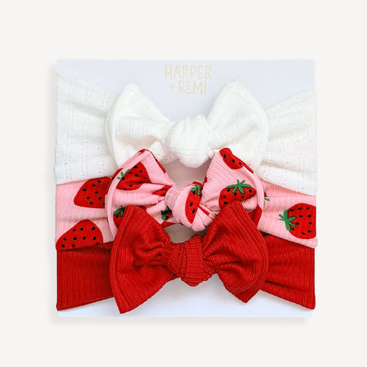 Berry Sweet 🍓 | Summer Baby Bow Bundle