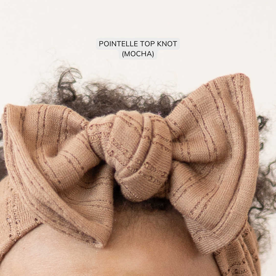 Mocha Pointelle Baby Headband