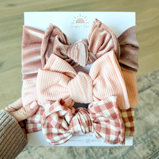 Pretty in Velvet | Valentine Baby Bow Bundle