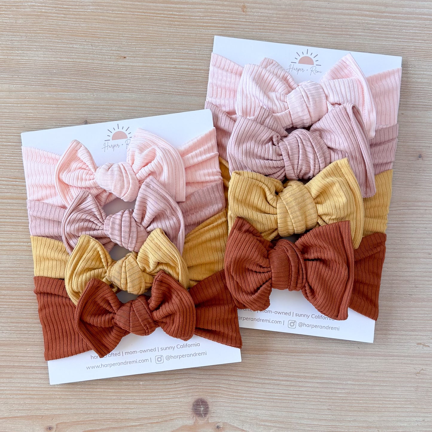 Ribbed Basics Bow Bundle | Sunset Solids