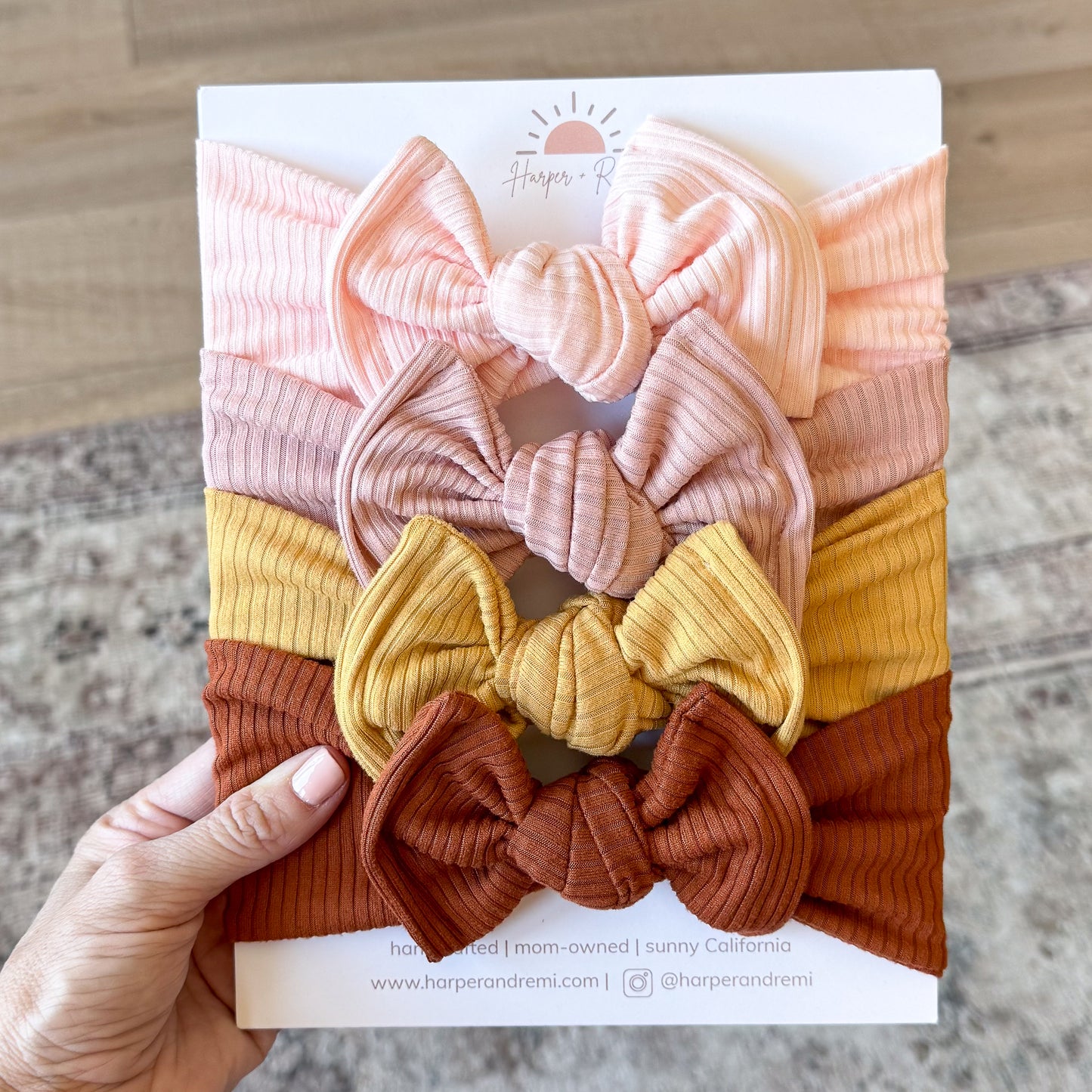 Ribbed Basics Bow Bundle | Sunset Solids
