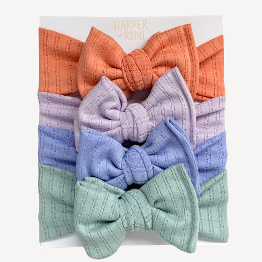 Sprinkle Party | Pointelle Baby Bow Bundle