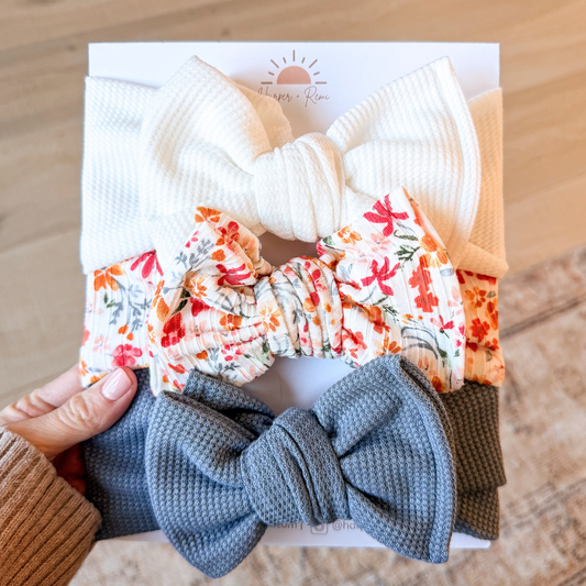Watercolor Pink Bloom | Spring Baby Bow Bundle