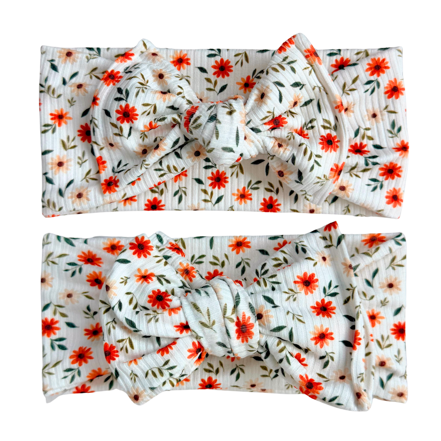 September Blooms Ribbed Baby Headband