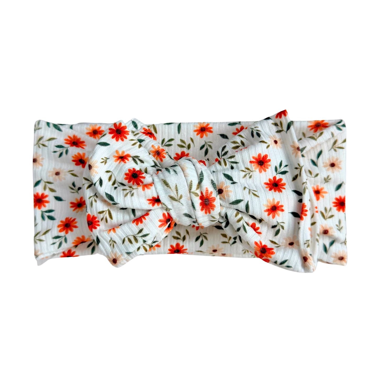 September Blooms Ribbed Baby Headband