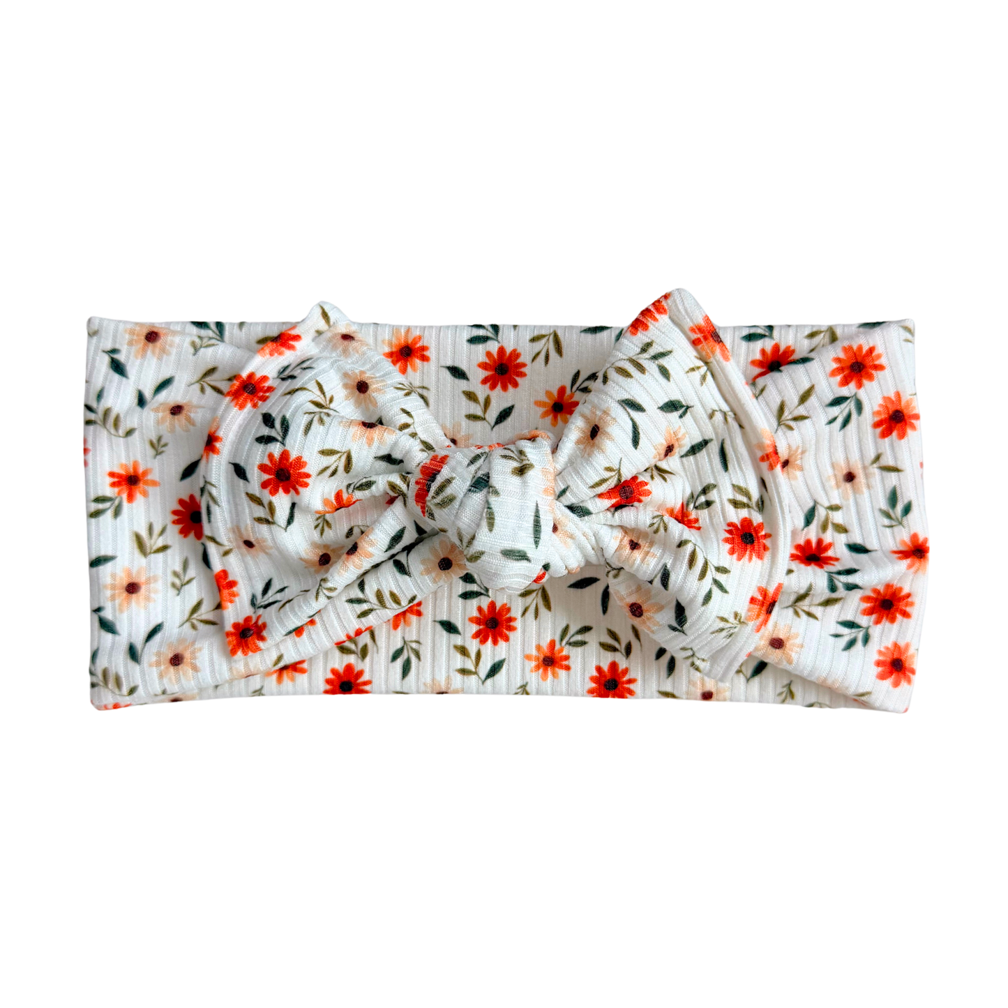 September Blooms Ribbed Baby Headband