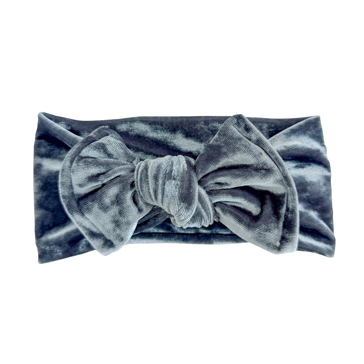 Winter Sky | Blue-Grey Velvet Baby Top Knot