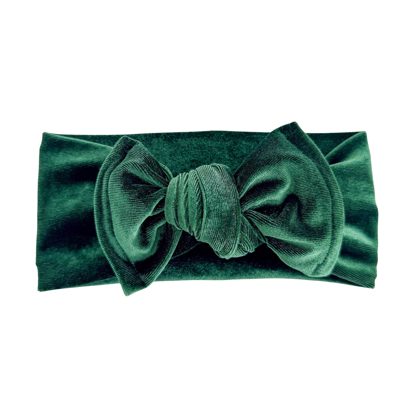 Evergreen Velvet | Green Baby Top Knot