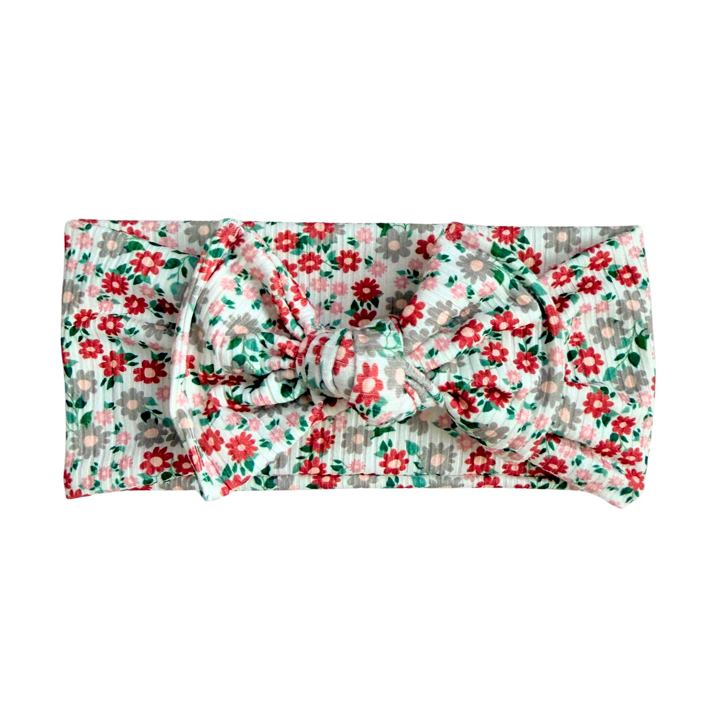 Harvest Meadow Floral Ribbed Baby Headband