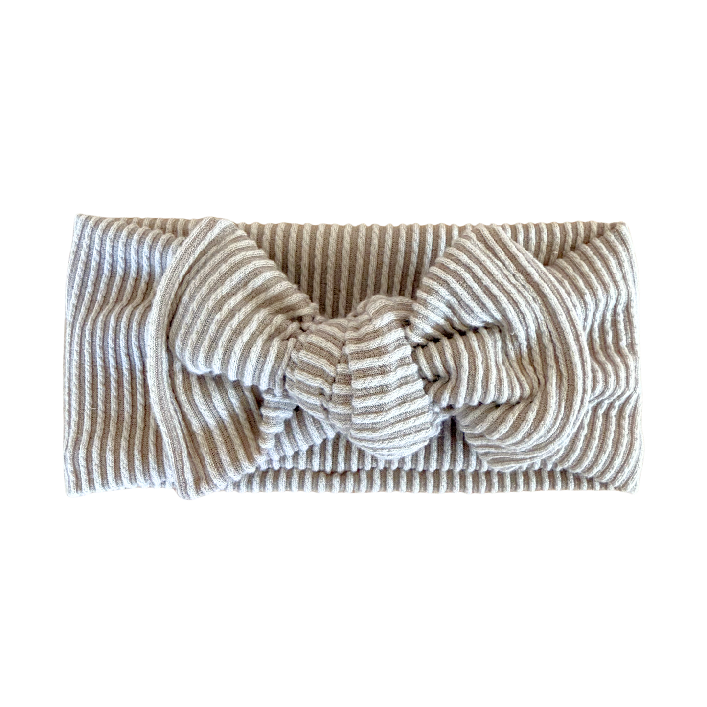 Taupe Chunky Ribbed Top Knot