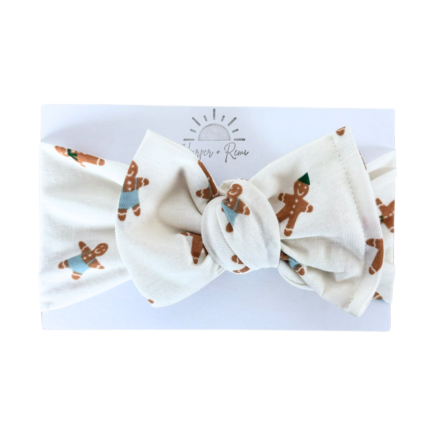 Dainty Gingerbread Men | Cotton Oversized Bow