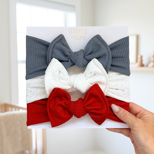 All-American Basics | 4th of July Baby Bow Bundle
