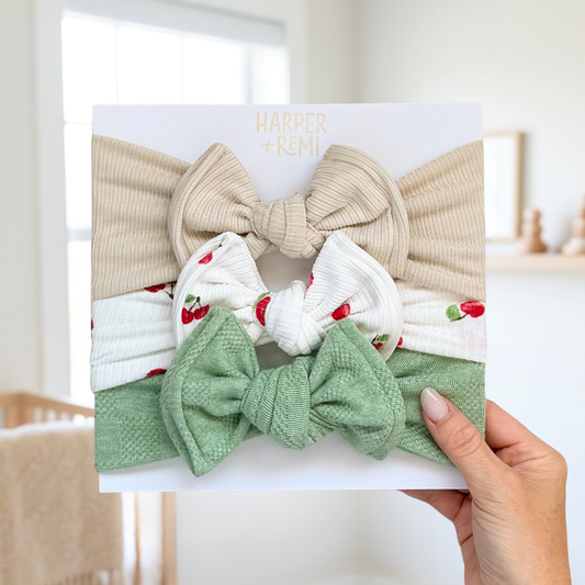 Cherry Picnic | Summer Baby Bow Bundle