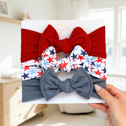Little Firecracker | 4th of July Baby Bow Bundle