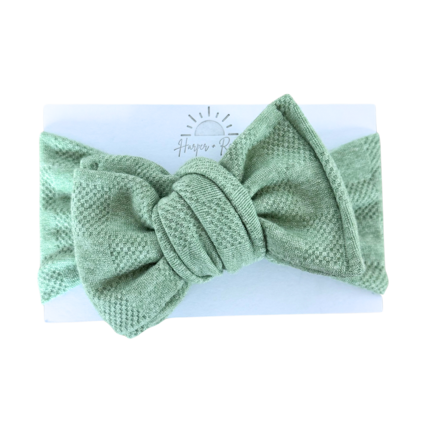 Green Checkerboard | Chunky Sweater Oversized Bow