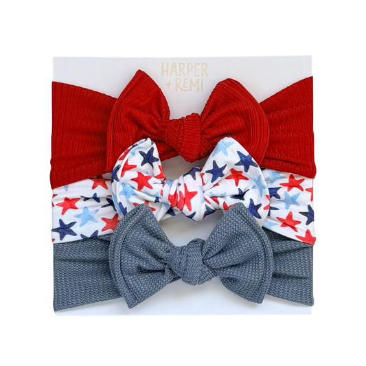 Little Firecracker | 4th of July Baby Bow Bundle
