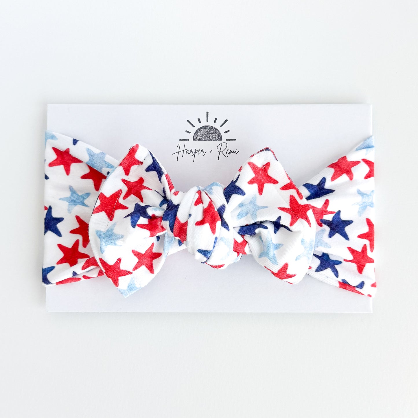 4th of July | Stars Print Cotton Jersey Baby Headband